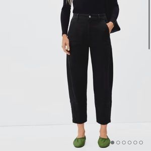 Everlane black utility barrel pants
